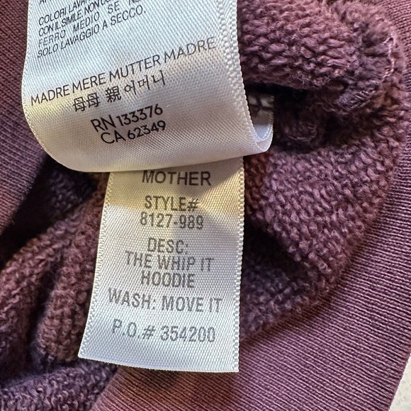 Mother Move It Collection Womens Logo Whip It Hoodie Loungewear Size Medium - Picture 7 of 8